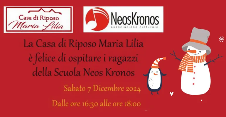 Colleferro. Aspettando Natale in musica alla Casa di Riposo Suor Maria Lilia Mastacchini con i giovanissimi musicisti dell’Ass. “Neos Kronos”